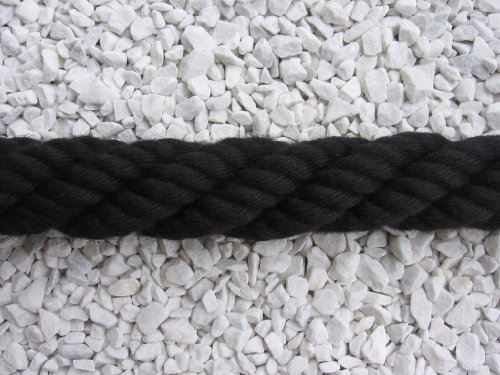 Handlaufseil Absperrseil Treppenseil Handlauf Seil Ø 38-40mm Fb. schwarz - Preis per Meter Seil von Gepotex