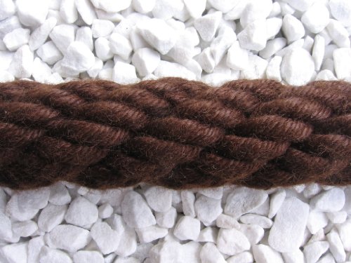 Handlaufseil/Absperrseil/Treppenseil Handlauf-Seil Farbe braun aus 100% Polyacryl Ø 28-30mm - Preis per Meter Seil von Gepotex