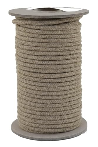Leinenseil/Seil aus Leinen/Flachsseil 16fach geflochten Natur Durchmesser ca. 5mm - Länge: 25 Meter - hergestellt aus naturbelassenem Leinengarn, biologisch abbaubar und umweltfreundlich von Gepotex
