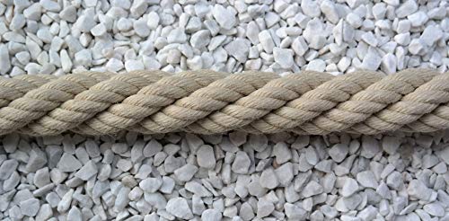 Polyhanf Handlaufseil/Absperrseil/Seil/Tau/Tauwerk naturfarben Ø 37mm aus Polypropylen für Außen und Innen geeignet Polyhanfseil von Gepotex