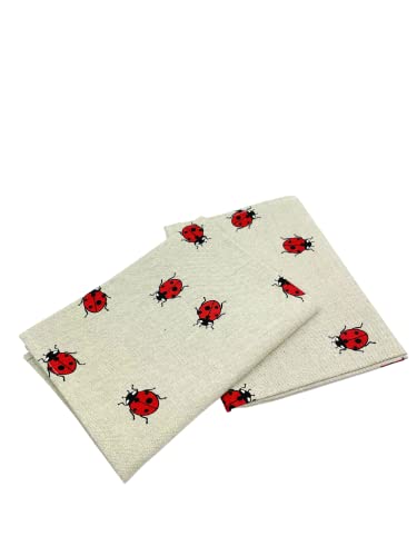 Ger3as 2er-Set: Gourmet Geschirrtücher Küchenhandtücher Leinen/Baumwolle Handtücher Tücher 50x70 cm Halbleinen Stonewashed Jacquard oder Bedruckt (Marienkäfer) Ger3as 2er-Set: Gourmet Geschirrtücher Küchenhandtücher Leinen/Baumwolle Handtücher Tücher 50x70 cm Halbleinen Stonewashed Jacquard oder Bedruckt (Marienkäfer) von Ger3as