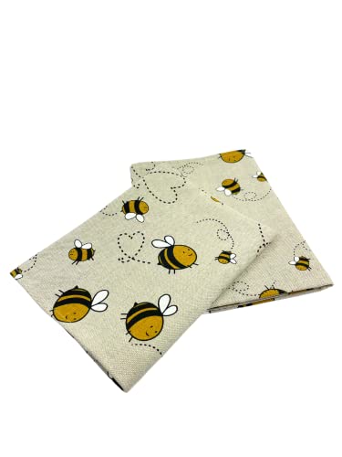 Ger3as 2er-Set: Gourmet Geschirrtücher Küchenhandtücher Leinen/Baumwolle Handtücher Tücher 50x70 cm Halbleinen Stonewashed Jacquard oder Bedruckt (Bienen) Ger3as 2er-Set: Gourmet Geschirrtücher Küchenhandtücher Leinen/Baumwolle Handtücher Tücher 50x70 cm Halbleinen Stonewashed Jacquard oder Bedruckt (Bienen) von Ger3as