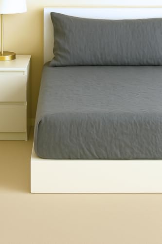Ger3as Spannbettlaken aus 100% Stonewashed Leinen – temperaturregulierend, atmungsaktiv & extra sanft mit durchgehend elastischem Saum Ger3as Spannbettlaken aus 100% Stonewashed Leinen – temperaturregulierend, atmungsaktiv & extra sanft mit durchgehend elastischem Saum von Ger3as