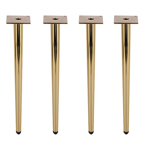 4 Stück goldene Möbelbeine, konische Tischbeine, Metallmöbelfüße für TV-Schrank, Stuhl, Sofa (Farbe: A, Größe: 60 cm) Made in China von GerRit
