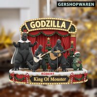 Funny Personalized Godzilla Christmas Ornament, Xmas Tree Decor, Gift, Lovers Gift, Gift For Dad, Ornament Funny Personalized Godzilla Christmas Ornament, Xmas Tree Decor, Gift, Lovers Gift, Gift For Dad, Ornament von GerShopWaren