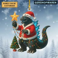 Personalized Godzilla Christmas Ornament, Xmas Tree Decor, Gift, Lovers Gift, Gift For Dad, Funny Ornament Personalized Godzilla Christmas Ornament, Xmas Tree Decor, Gift, Lovers Gift, Gift For Dad, Funny Ornament von GerShopWaren