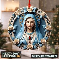 Virgin Mary Floral Acrylic Ornament, 2D Flat Catholic Christmas Our Lady Of Guadalupe Blessed Gift, Christian Religious Gift Virgin Mary Floral Acrylic Ornament, 2D Flat Catholic Christmas Our Lady Of Guadalupe Blessed Gift, Christian Religious Gift von GerShopWaren