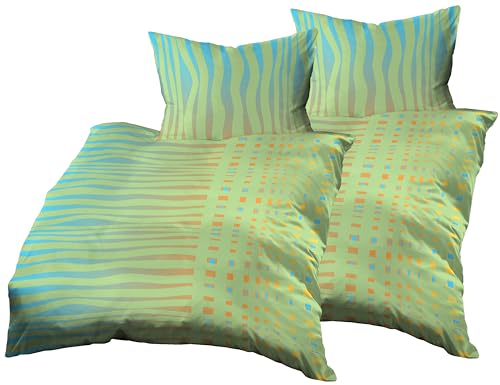 Gerald Wittmann 4teilig Bettwäsche-Set 2X 140x200 cm + 2X 70x90 cm, Mikrofaser, Zebra-Streifen Grün Türkis Orange Gerald Wittmann 4teilig Bettwäsche-Set 2X 140x200 cm + 2X 70x90 cm, Mikrofaser, Zebra-Streifen Grün Türkis Orange von Gerald Wittmann