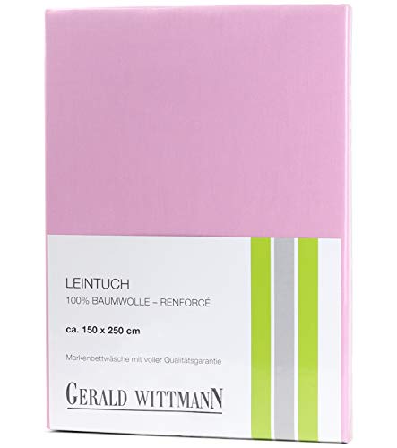 Gerald Wittmann Bettlaken 150x250 cm, 100% Baumwolle Renforce, Lila/Violett/Flieder von Gerald Wittmann