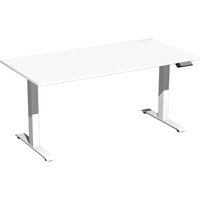 Geramöbel Schreibtisch Elevate Plus, elektrisch höhenverstellbar, HxBxT 630-1.280 x 1.600 x 800 mm, weiß/weiß von Geramöbel