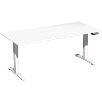 Geramöbel Schreibtisch Elevate Plus, elektrisch höhenverstellbar, HxBxT 630-1.280 x 1.800 x 800 mm, weiß/weiß von Geramöbel