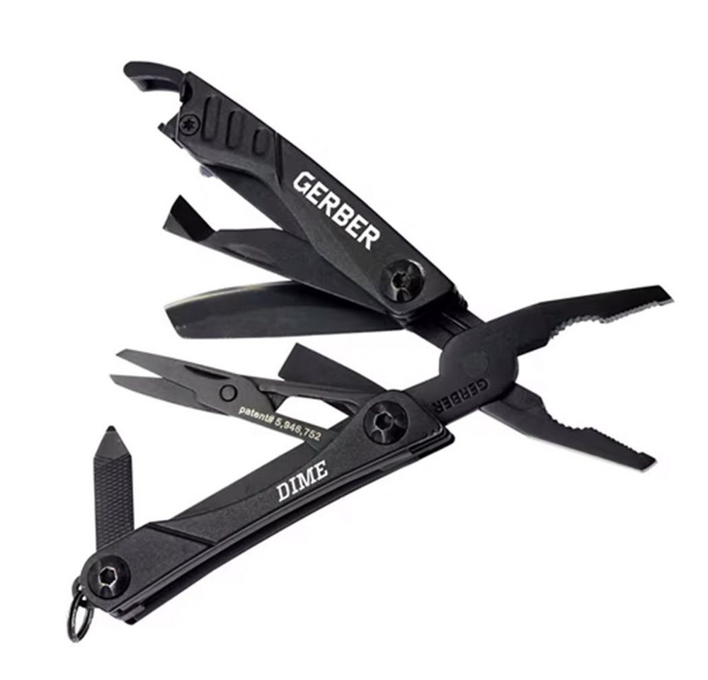 Gerber Cuttermesser Gerber Pocket Multi-Tool Dime Black mit 12 Funktionen von Gerber