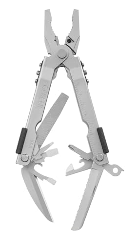 Gerber Multi-Tool mit zwei Messern und Leder-Scheide, MP600 Full-Size, Mit 14 Funktionen, Silber, 7500 von Gerber