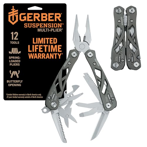 Gerber Multifunktionswerkzeug mit Nylon-Scheide und 12 Funktionen, Suspension Multi-Tool, 1003720 von Gerber