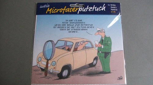 Uli Stein Brillenputztuch Mikrofachertuch zum Brille putzen Brille zur Reparatur von Gerd Koch