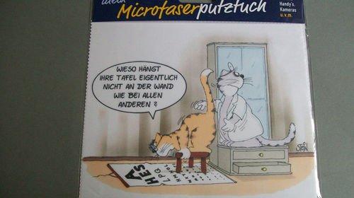 Uli Stein Brillenputztuch Mikrofachertuch zum Brille putzen Tafel nicht an der Wand Uli Stein Brillenputztuch Mikrofachertuch zum Brille putzen Tafel nicht an der Wand von Gerd Koch