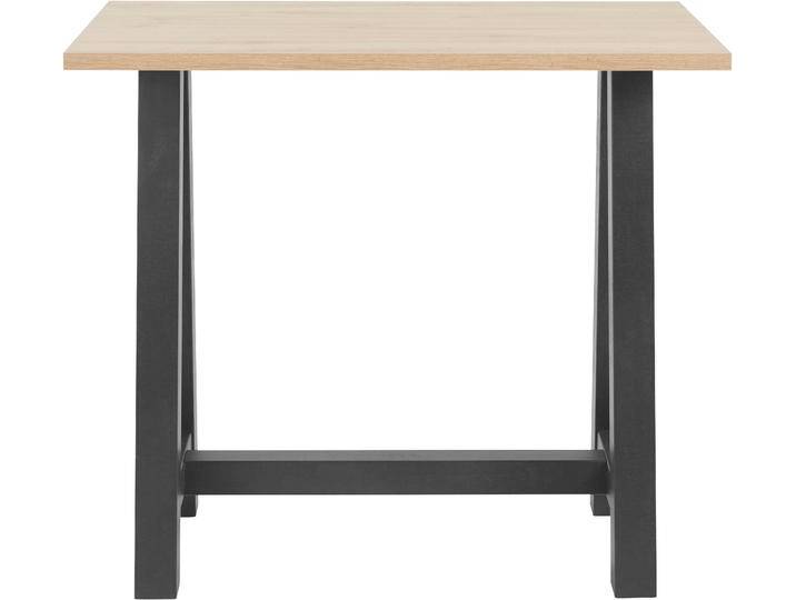 Bartisch MÄUSBACHER, schwarz (schwarzstahl, asteichefarben, schwarzstahl), B:120cm H:105cm T:70cm, Tische, Bartisch, Gestell in A-Form (Breite 120, 140 oder 160 cm) von Gerd-Mäusbacher