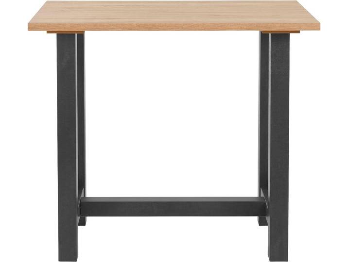 Bartisch MÄUSBACHER, schwarz (schwarzstahl, asteichefarben, schwarzstahl), B:120cm H:105cm T:70cm, Tische, Bartisch, Gestell in U-Form (Breite 120, 140 oder 160 cm) von Gerd-Mäusbacher