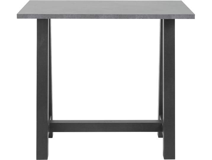 Bartisch MÄUSBACHER, schwarz (schwarzstahl, graphitfarben, schwarzstahl), B:140cm H:105cm T:70cm, Tische, Bartisch, Gestell in A-Form (Breite 120, 140 oder 160 cm) von Gerd-Mäusbacher