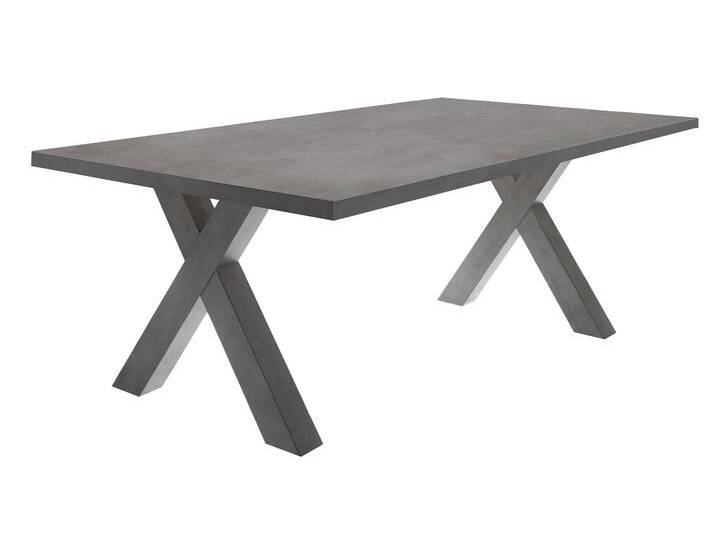 Esstisch MÄUSBACHER Mister, TOPSELLER , grau (tischplatte: graphitfarben), B:200cm H:75cm T:100cm, Tische, Holz-Esstische Rechteckiger Esstisch, Gestell in X-Form von Gerd-Mäusbacher
