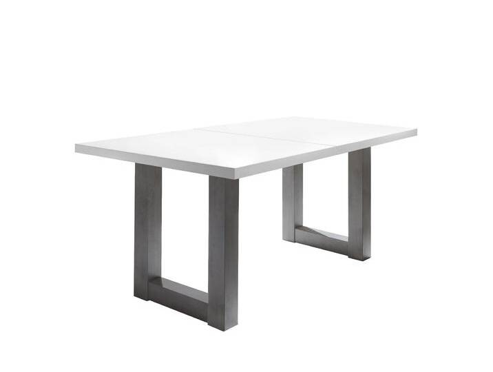 Esstisch MÄUSBACHER Mister TOPSELLER , weiß (tischplatte: weiß matt lack), B:160cm H:77cm T:90cm, Tische, mit Auszug (160-210 cm), Gestell in U-Form von Gerd-Mäusbacher