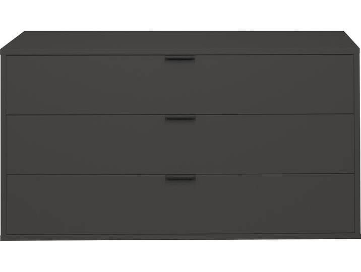 Kommode MÄUSBACHER Bonnie TOPSELLER , grau (anthrazit matt lack), B:119cm H:67cm T:45cm, Holzwerkstoff, Sideboards, Kommode mit 3 Schubkästen von Gerd-Mäusbacher