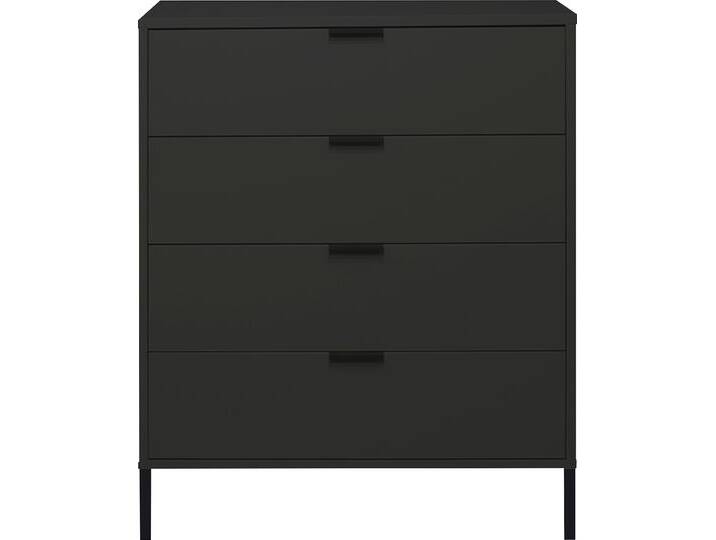 Kommode MÄUSBACHER Bonnie TOPSELLER , grau (anthrazit matt lack), B:81cm H:100cm T:45cm, Holzwerkstoff, Sideboards, Kommode mit Quadratgestell von Gerd-Mäusbacher