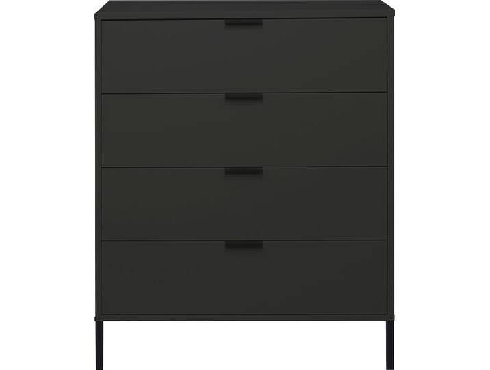 Kommode MÄUSBACHER Bonnie TOPSELLER , grau (anthrazit matt lack), B:81cm H:100cm T:45cm, Holzwerkstoff, Sideboards, Kommode mit Quadratgestell von Gerd-Mäusbacher