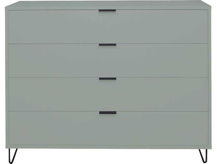 Kommode MÄUSBACHER Bonnie TOPSELLER , grün (pine grün matt), B:119cm H:100cm T:45cm, Holzwerkstoff, Sideboards, Kommode mit Drahtgestell von Gerd-Mäusbacher