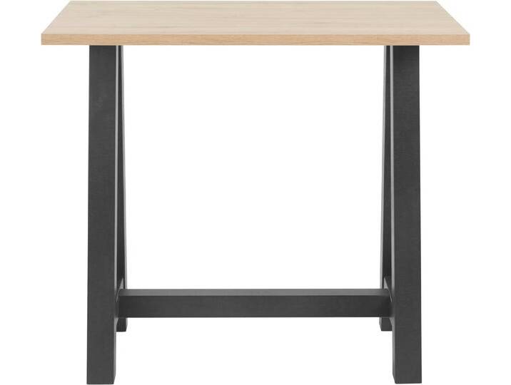 Mäusbacher Bartisch, Gestell in A-Form (Breite 120, 140 oder 160 cm), beige schwarz, 140 cm, schwarzstahl/asteichefarben von Gerd-Mäusbacher