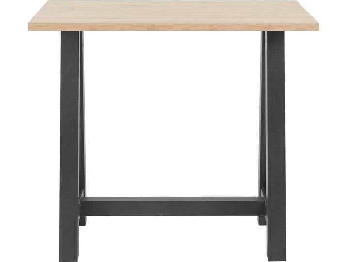 Mäusbacher Bartisch, Gestell in A-Form (Breite 120, 140 oder 160 cm), beige schwarz, 140 cm, schwarzstahl/asteichefarben von Gerd-Mäusbacher