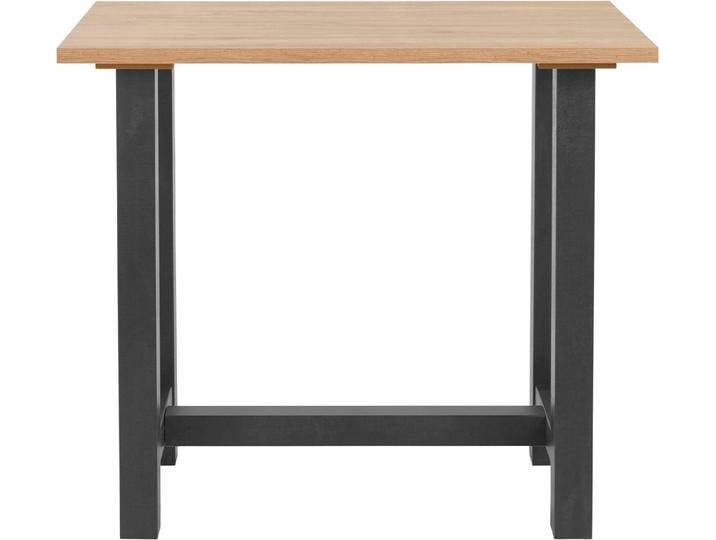 Mäusbacher Bartisch, Gestell in U-Form (Breite 120, 140 oder 160 cm), beige schwarz, 120 cm, schwarzstahl/asteichefarben von Gerd-Mäusbacher