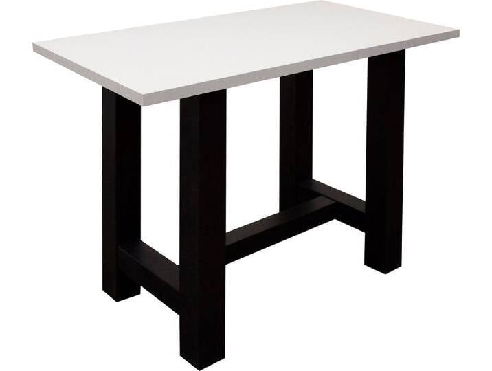 Mäusbacher Bartisch, Gestell in U-Form (Breite 120, 140 oder 160 cm), schwarz weiß, 160 cm, schwarzstahl/weiß matt lack von Gerd-Mäusbacher