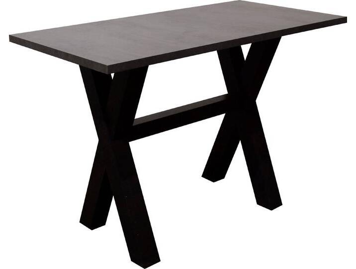 Mäusbacher Bartisch, Gestell in X-Form (Breite 120, 140 oder 160 cm), grau schwarz, 160 cm, schwarzstahl/graphitfarben von Gerd-Mäusbacher