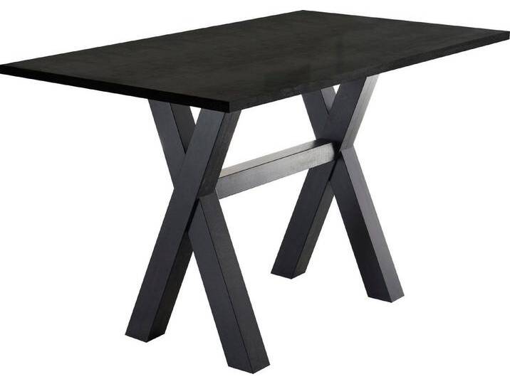 Mäusbacher Bartisch, Gestell in X-Form (Breite 120, 140 oder 160 cm), schwarz, 160 cm, schwarzstahl/schwarzstahlfarben von Gerd-Mäusbacher