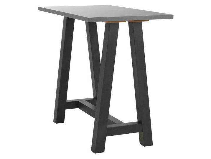 Mäusbacher Bartisch SYSTEM, 120 x 70 cm, Graphit Dekor, Schwarzstahl Dekor, grau von Gerd-Mäusbacher
