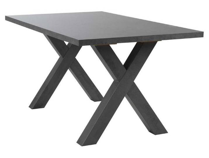 Mäusbacher Esstisch BIG SYSTEM, 160 x 90 cm, Graphitdekor, X-Gestell, grau von Gerd-Mäusbacher