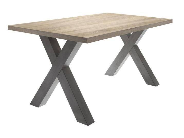 Mäusbacher Esstisch Mister, TOPSELLER! (OTTOS Choice), Gestell in X-Form, braun, Tischplatte: Eichefarben Sägerau von Gerd-Mäusbacher