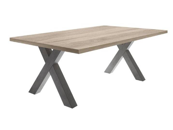 Mäusbacher Esstisch Mister, TOPSELLER! (OTTOS Choice), Gestell in X-Form, braun, Tischplatte: Eichefarben Sägerau von Gerd-Mäusbacher
