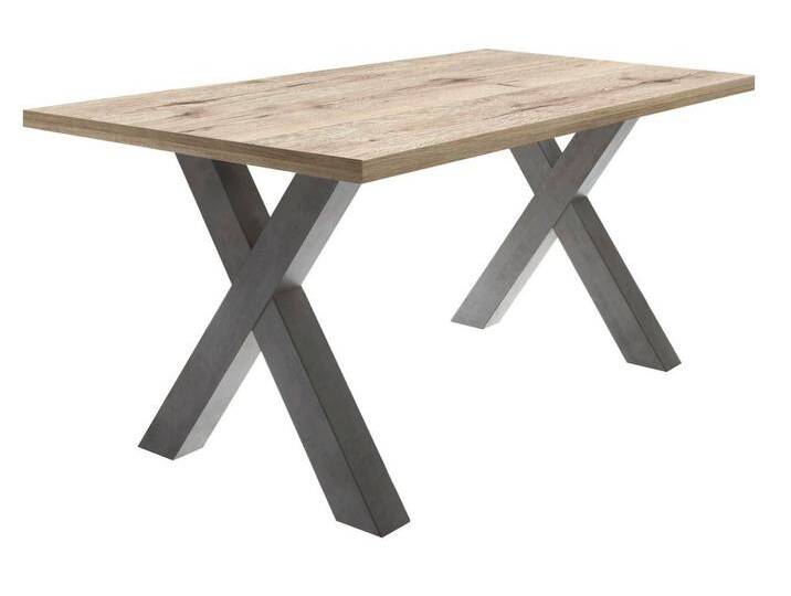 Mäusbacher Esstisch Mister, TOPSELLER! (OTTOS Choice), Gestell in X-Form, braun, Tischplatte: Sandeichefarben von Gerd-Mäusbacher