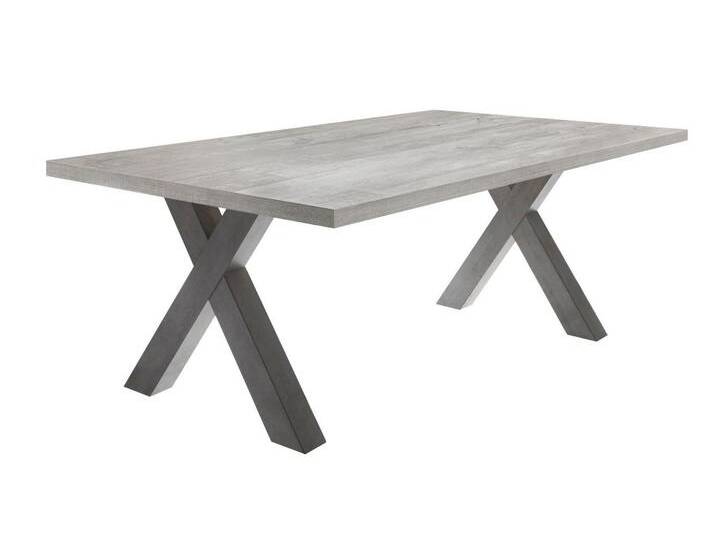 Mäusbacher Esstisch Mister, TOPSELLER! (OTTOS Choice), Gestell in X-Form, grau, Tischplatte: Beton-Optik von Gerd-Mäusbacher