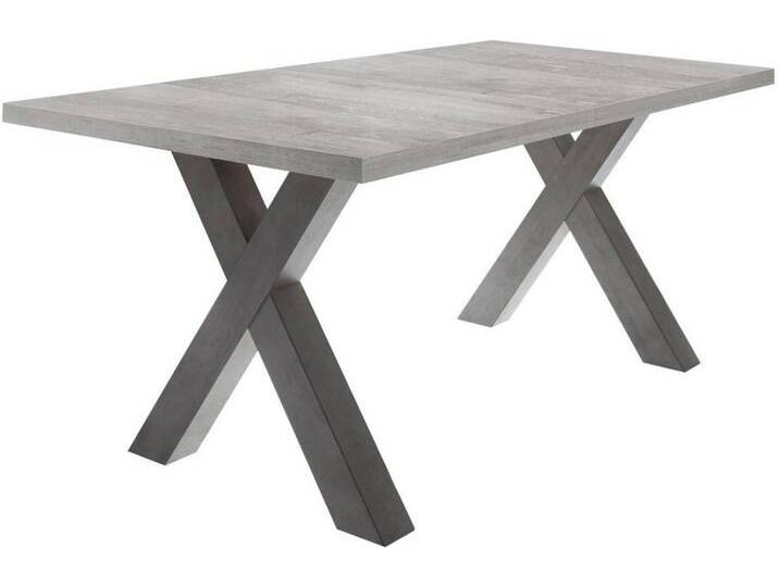 Mäusbacher Esstisch Mister TOPSELLER! (OTTOs Choice), mit Auszug (160-210 cm), Gestell in X-Form, grau, Gestell: Graphitfarben von Gerd-Mäusbacher