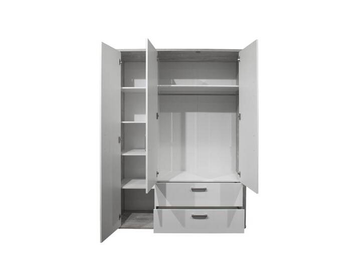Mäusbacher Frieda Kleiderschrank Holzwerkstoff Vintage Wood Grey von Gerd-Mäusbacher