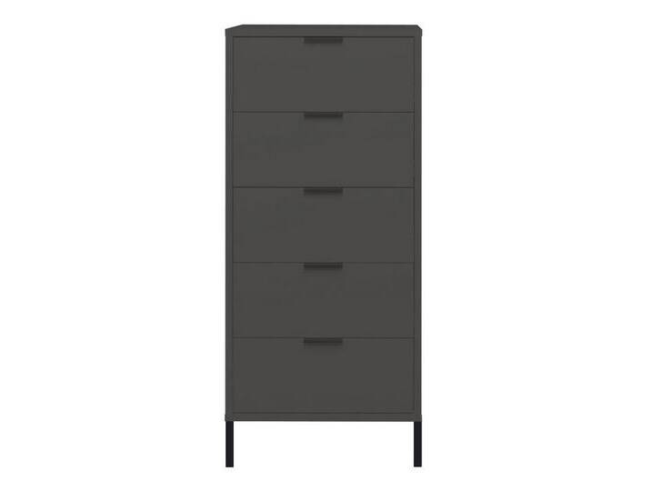 Mäusbacher Hochkommode in anthrazit matt lack - 51x121x45cm (BxHxT) von Gerd-Mäusbacher