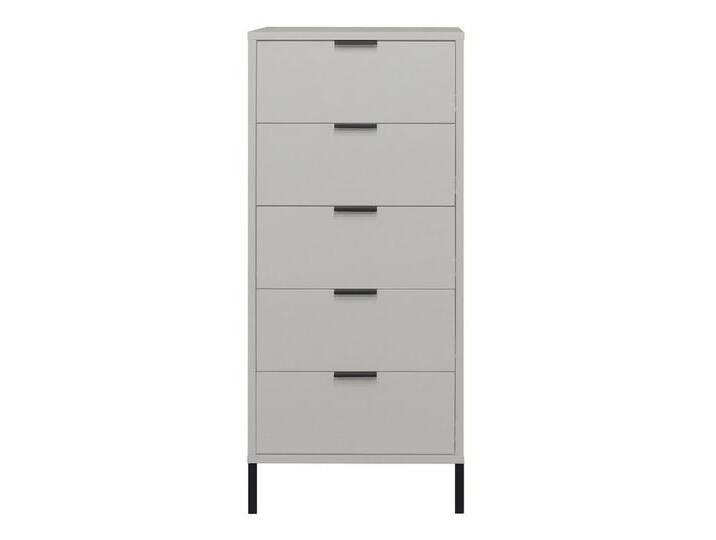 Mäusbacher Hochkommode in kreidegrau matt lack - 51x121x45cm (BxHxT), grau von Gerd-Mäusbacher