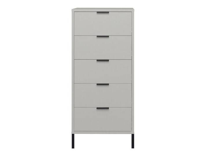 Mäusbacher Hochkommode in kreidegrau matt lack - 51x121x45cm (BxHxT), grau von Gerd-Mäusbacher