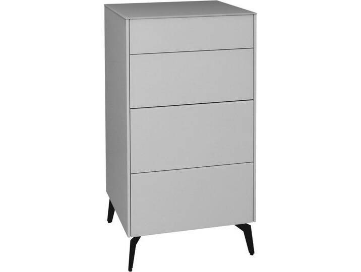 Mäusbacher Kommode Imola TOPSELLER! (OTTOs Choice), Kommode mit Glasfront und Glasoberplatte, grau, 3 Packstücke-Füße aus Kunststoff von Gerd-Mäusbacher