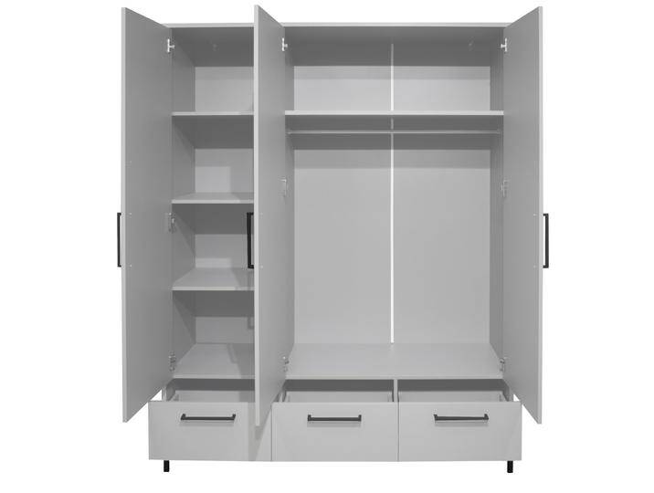 Mäusbacher Olaf Kleiderschrank Holzwerkstoff Kreidegrau matt lack von Gerd-Mäusbacher