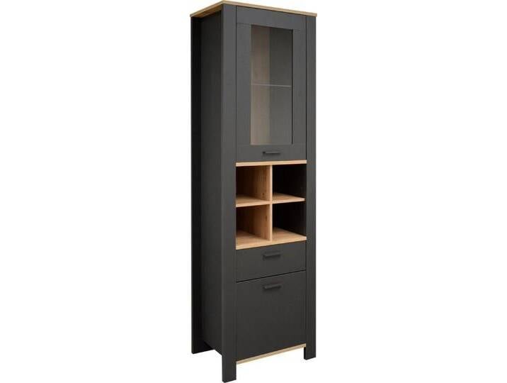 Mäusbacher Standvitrine Nele Höhe 203 cm, schwarz von Gerd-Mäusbacher