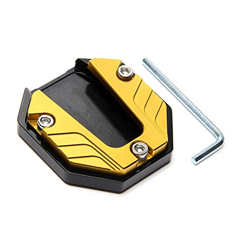 Gereiny Aluminiumlegierung Motorrad Fahrrad Ständer Extender Fuß Seitenständer Verlängerung Fußpolster Stützplatte Motorrad Zubehör Gold von Gereiny